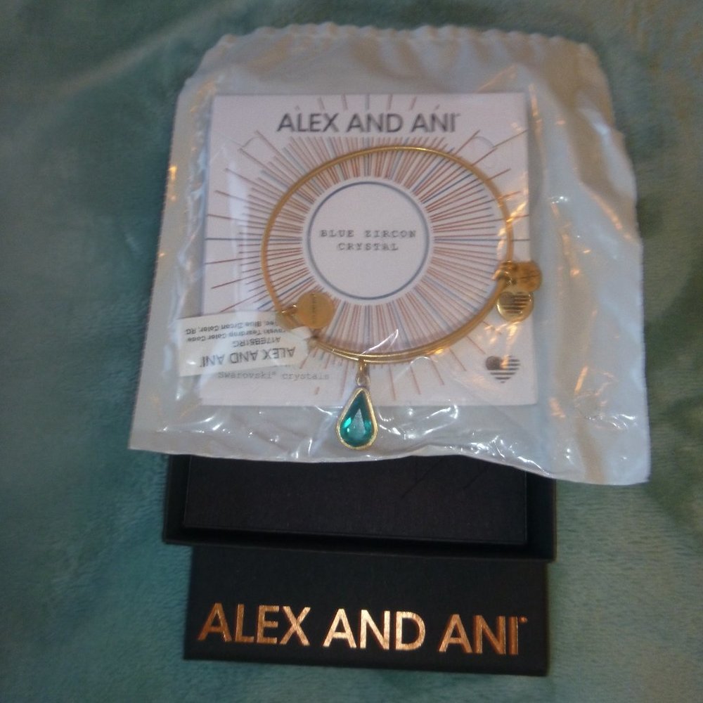 Alex and Ani December birthstone bangle bracelet